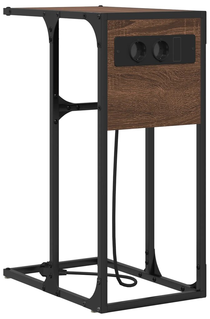 vidaXL Κομοδίνο Καφέ δρυς 41.5 x 26 x 60.5 εκ Επεξεργασμένο ξύλο