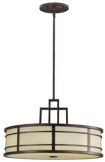 Κρεμαστό Φωτιστικό Οροφής 3xE27 Franklin Elstead Lighting-FE-FUSION-P-L-Μπρονζέ FE-FUSION-P-L