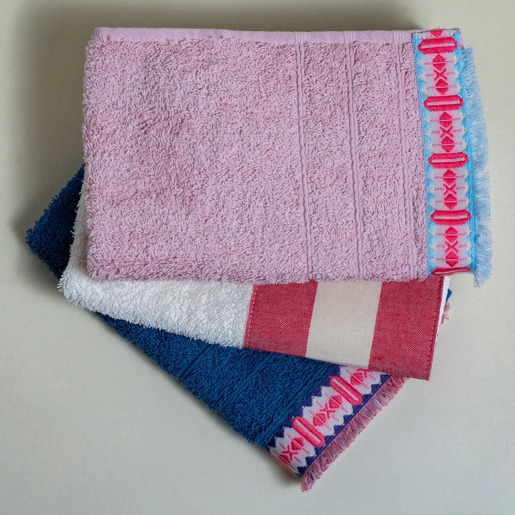 Πετσέτες Χεριών (Σετ 3τμχ) White Fabric Almeida Multi 600gsm