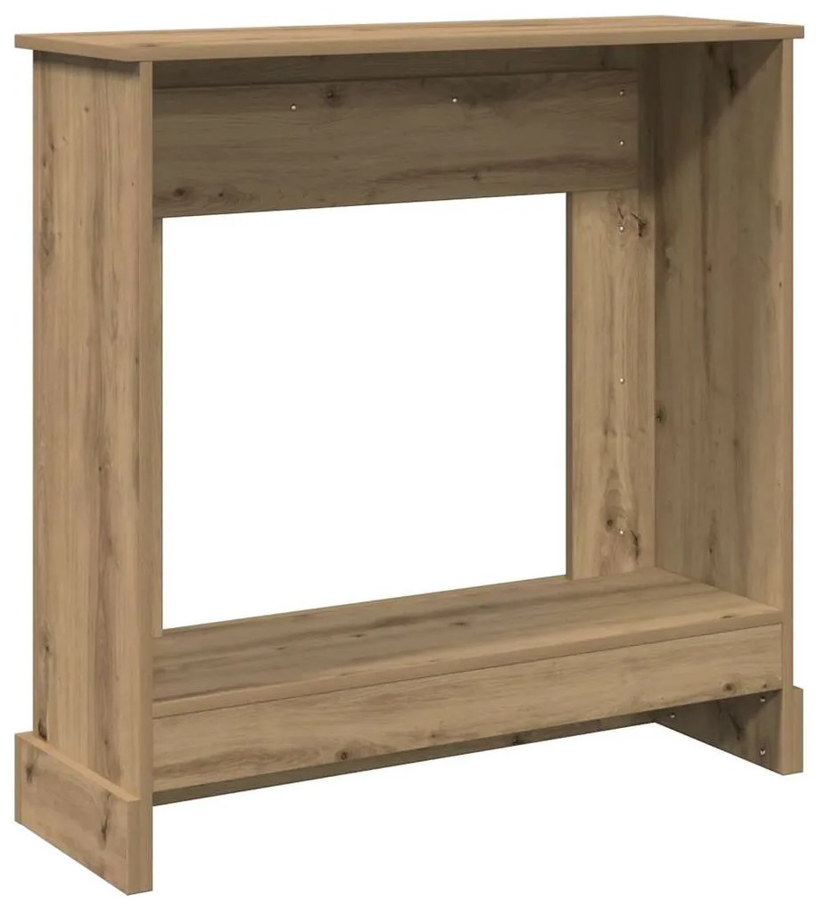 vidaXL Πλαίσιο Τζακιού Αρτισιανή Δρυς 90x30x90 εκ. από Επεξ. Ξύλο