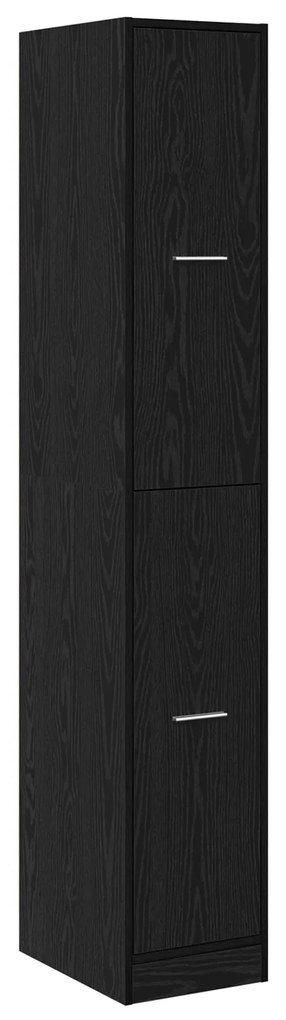 vidaXL Ντουλάπι Αποθήκης Μαύρης Δρυός 30x41x174.5 εκ. Κατασκευασμένο Ξύλο