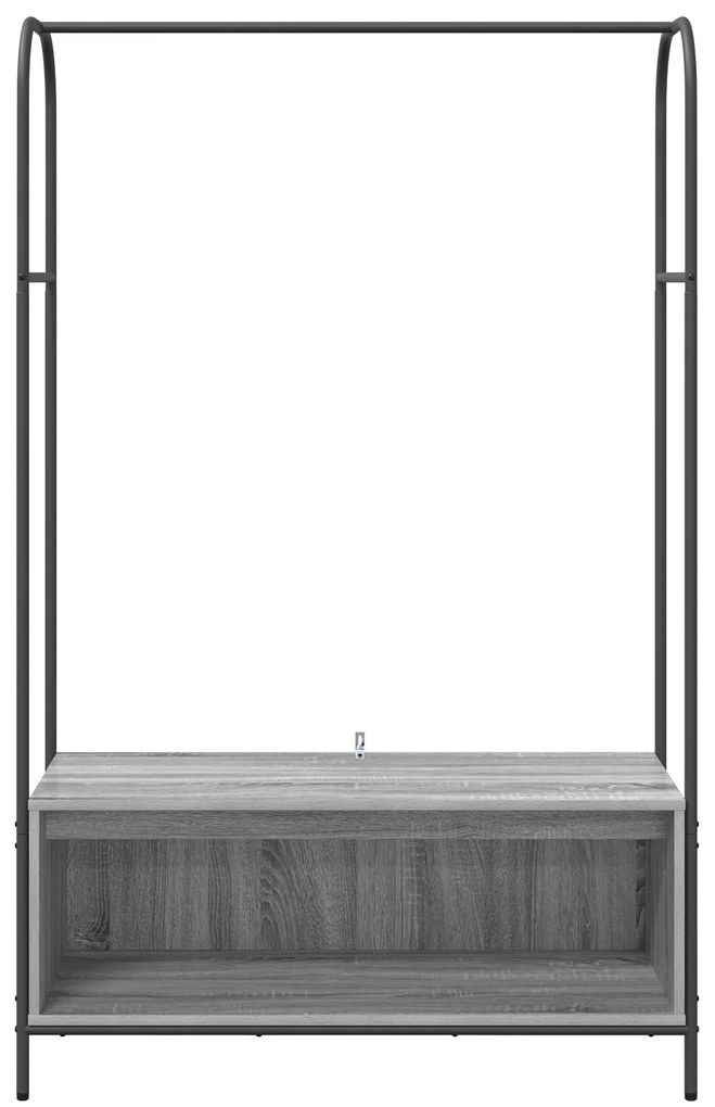 vidaXL Ράφι Ρούχων με Ράφια Γκρι Sonoma 100x44x160 εκ.