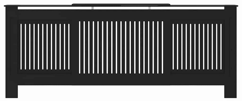 vidaXL Καπάκι Καλοριφέρ 2 pcs Μαύρο 205 x 20,5 x 81,5 εκ.