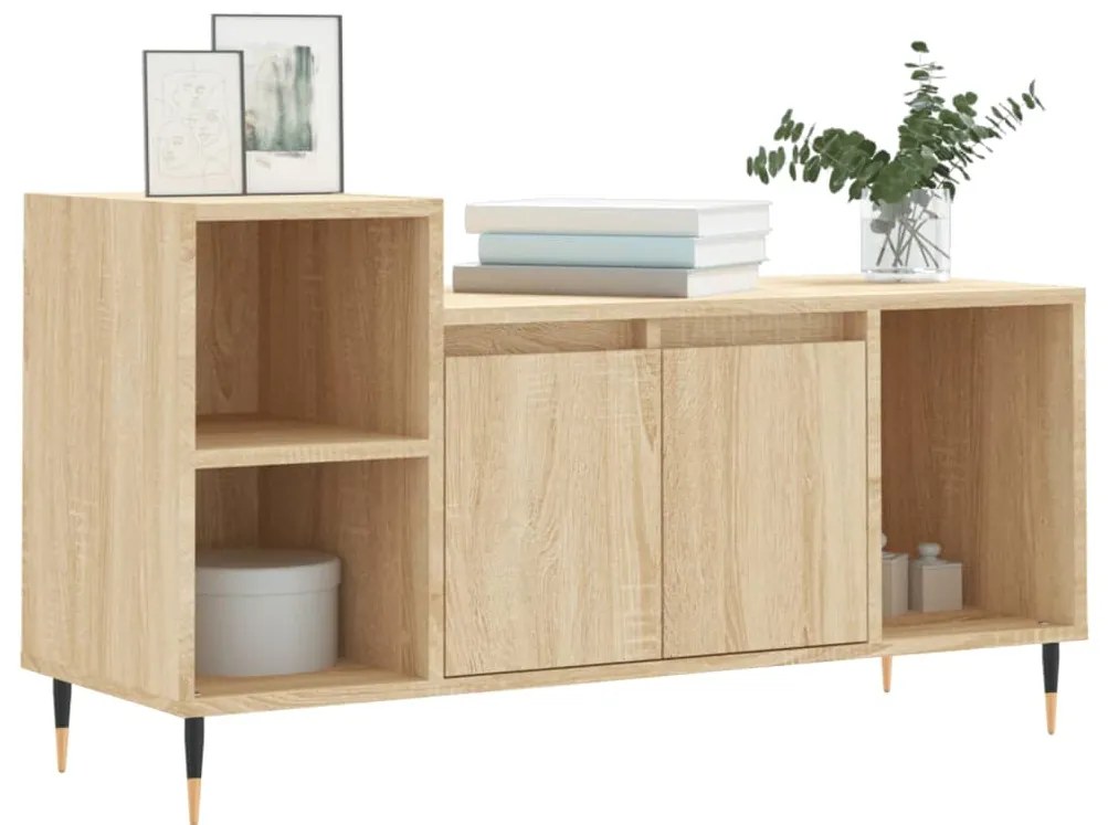vidaXL Έπιπλο Τηλεόρασης Sonoma Δρυς 100x35x55 εκ. Επεξ. Ξύλο