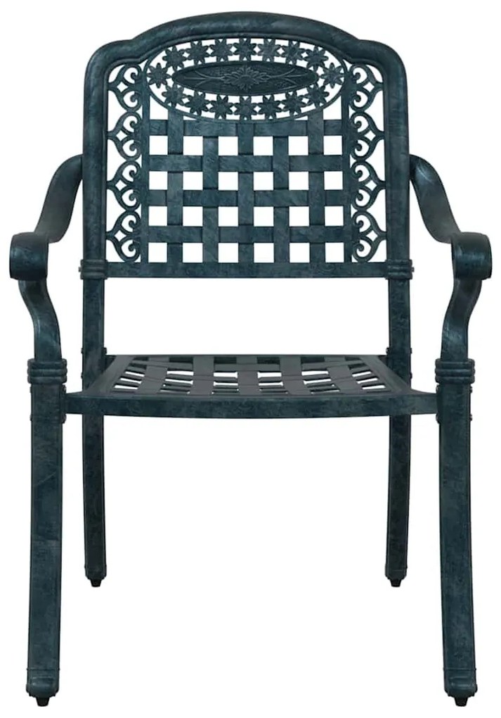 vidaXL Καρέκλα Κήπου 2 pcs Πράσινο 55 x 56.5 x 91εκ Αλουμίνιο