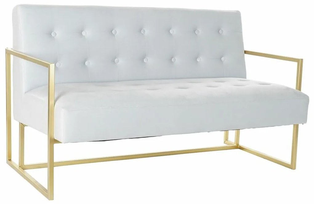 Καναπές DKD Home Decor Χρυσό Μέταλλο πολυεστέρας Sky μπλε (128 x 70 x 76 cm)