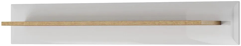 Lh-homefurniture Ράφι Nordi Higloss λευκό+Riviera 107x17x19cm 38102-NR