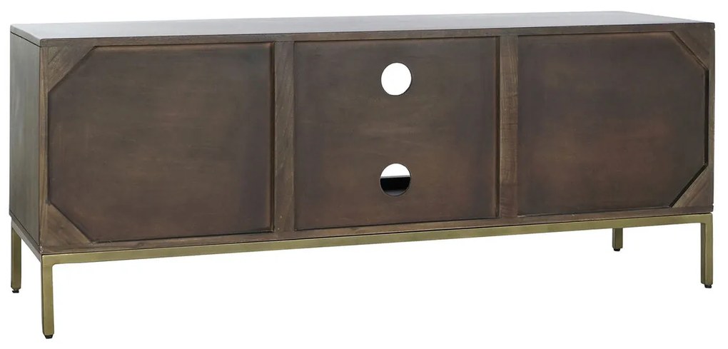 Τηλεόραση DKD Home Decor 140 x 40 x 55 cm Μαύρο Μέταλλο ξύλο ακακίας