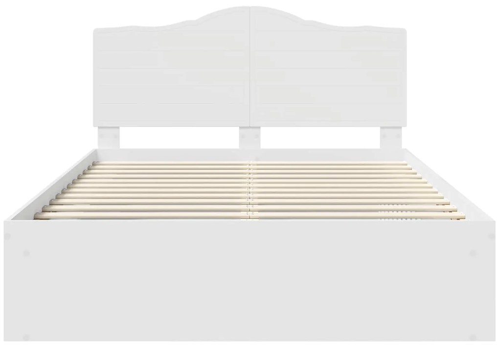 vidaXL Σκελετός Κρεβατιού Λευκό 150 x 200 cm Στερεά ξυλεία πεύκου