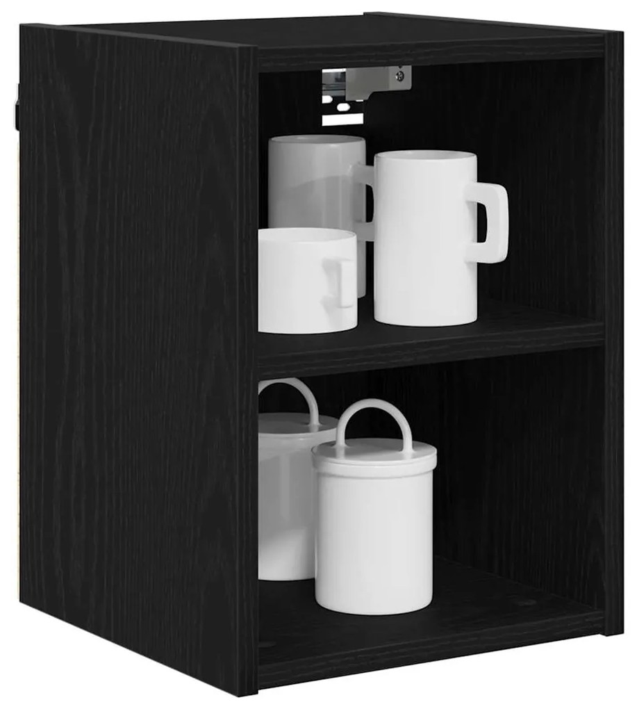 vidaXL Κρεμαστό ντουλάπι Riga Μαύρη Οξυά 30 x 29,5 x 40 εκ.