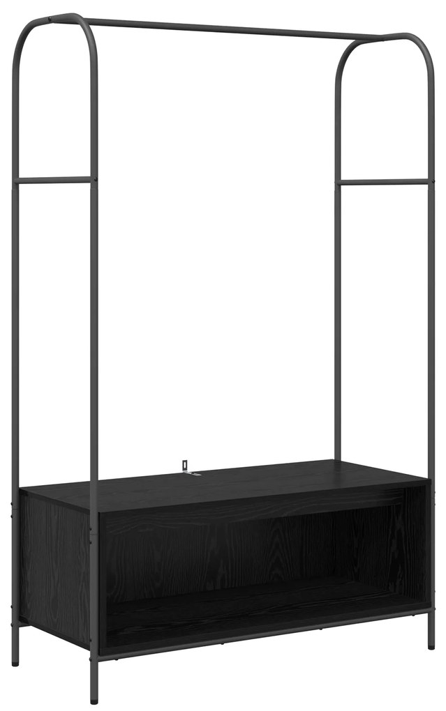 vidaXL Ράφι Ρούχων με Ράφια Μαύρης Δρυ 100x44x160 εκ.