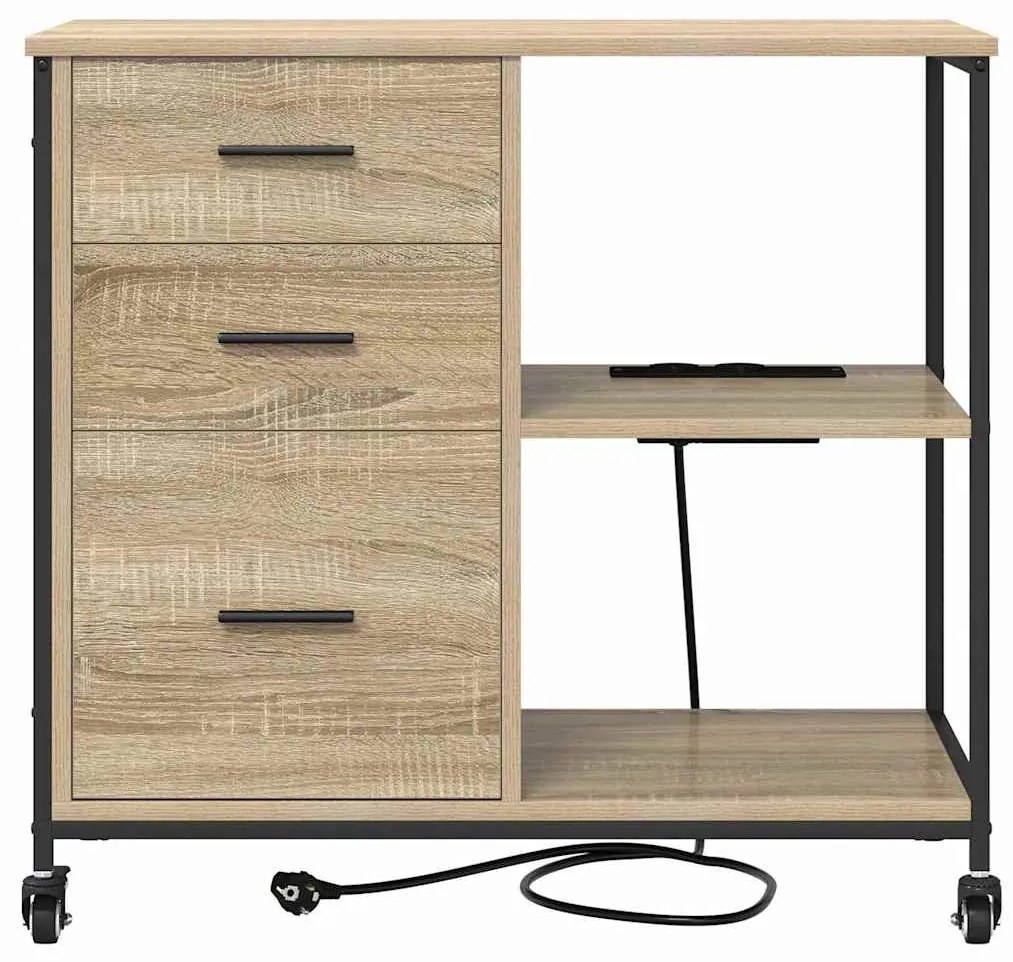 vidaXL Γραφείο Ντουλάπι Sonoma Δρυς 76 x 41 x 72 cm Επεξεργασμένο ξύλο