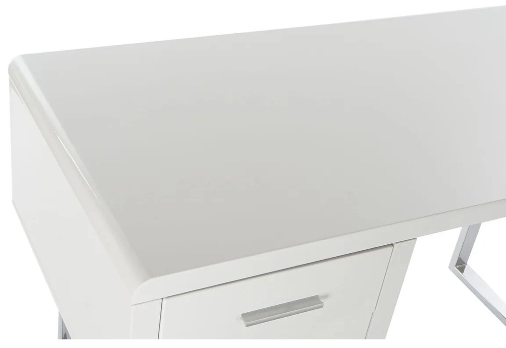 Γραφείο DKD Home Decor Λευκό Ασημί Μέταλλο Ξύλο MDF 120 x 55 x 76 cm
