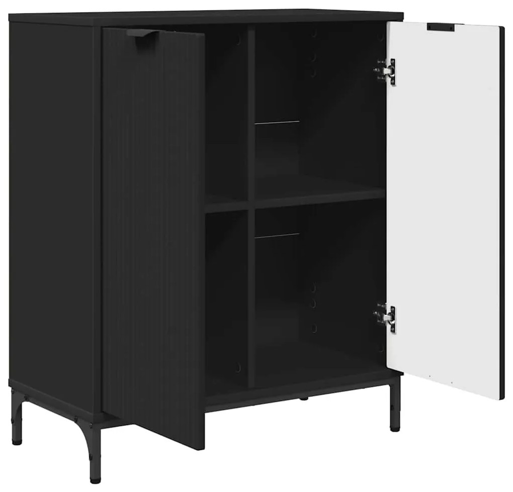 vidaXL Πλαϊνό γραφείο Μαύρο 69.5 x 33 x 82 εκ. Επεξεργασμένο ξύλο