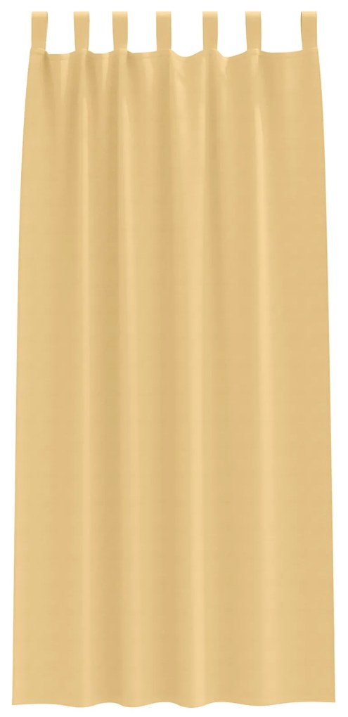 vidaXL Κουρτίνες με κουρτίνες 2 pcs Μπεζ 245 x 140 εκ. Πολυεστέρας
