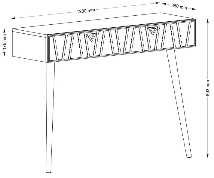 Κονσόλα μελαμίνης Forest Megapap χρώμα λαδί - καρυδί 120x35x89,3εκ. - GP042-0132,1