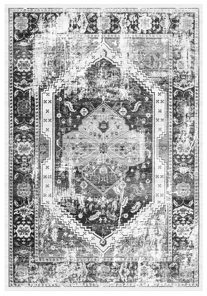 ΧΑΛΙ ΣΑΛΟΝΙΟΥ VINTAGE ΜΕ ΚΡΟΣΙΑ JOSIANE ΓΚΡΙ HM7675.11 160X230 εκ.