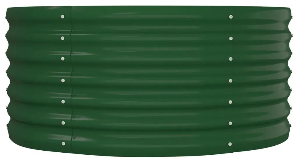 vidaXL Ζαρντινιέρα Πράσινη 152x80x36 εκ Ατσάλι με Ηλεκτρ. Βαφή Πούδρας