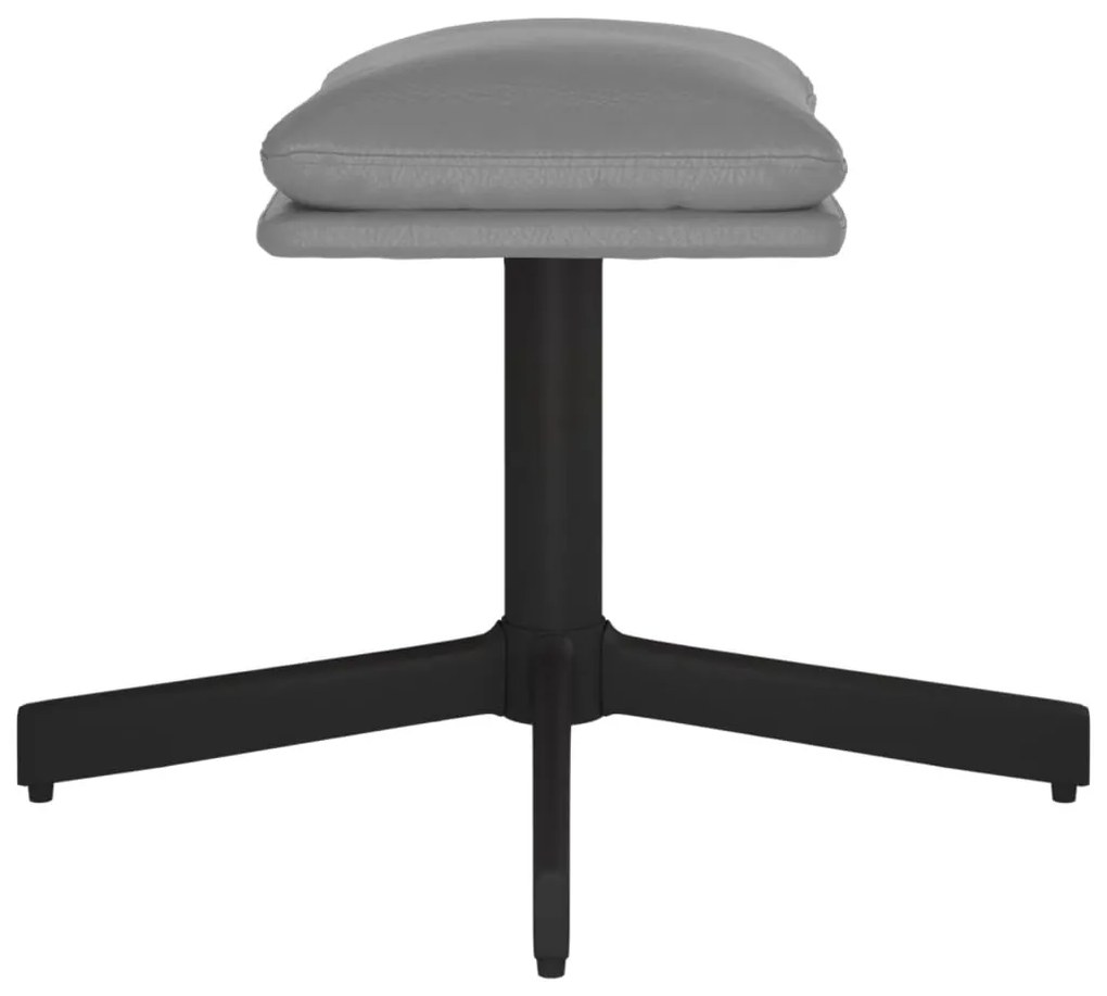 vidaXL Υποπόδιο Γκρι Ανθρακί 60x60x36 εκ. από Συνθετικό Δέρμα