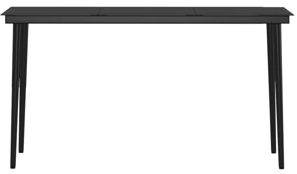 vidaXL Σετ Τραπεζαρίας Κήπου 5 Τεμαχίων Μαύρο με Μαξιλάρια