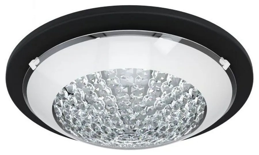 Φωτιστικό Οροφής-Πλαφονιέρα Led Acolla 1 99356 Ø290 3000K Black-White Eglo Κρύσταλλο,Μέταλλο