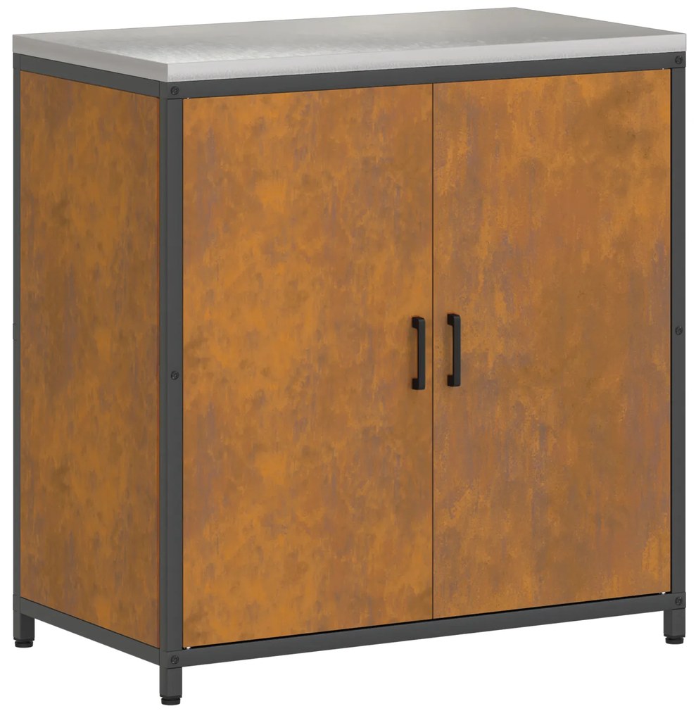 vidaXL Σετ Αποθήκευσης Κουζίνας 2 pcs Σκ rusty 150 x 50 x 92 εκ.