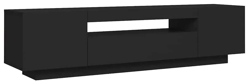 vidaXL Έπιπλο Τηλεόρασης με LED Μαύρο 160x35x40 εκ.