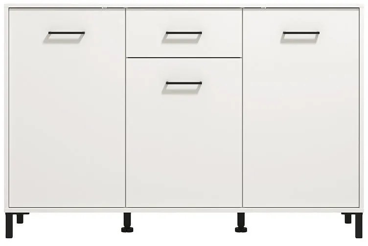 Κομότα - Μπουφές Vienne 3K1F Λευκό 138x40x90 εκ. 138x40x90 εκ.