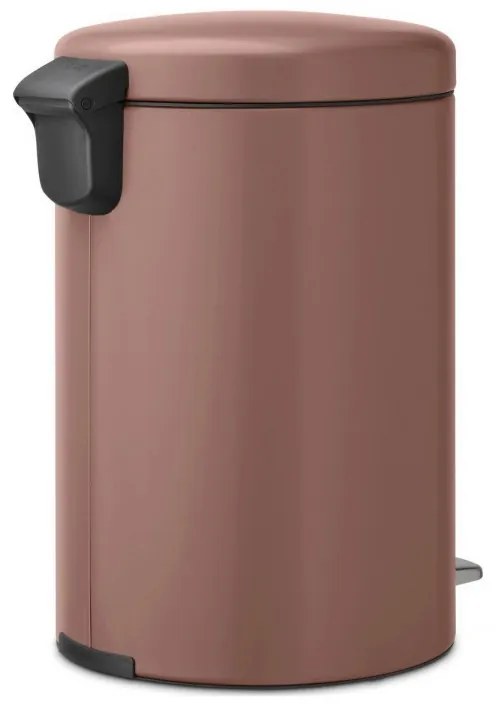Κάδος με πεντάλ Brabantia NewIcon 1008849, 20 l, Ομαλό κλείσιμο, Αντιολισθητική βάση, Σατινέ φινίρισμα, Καφέ