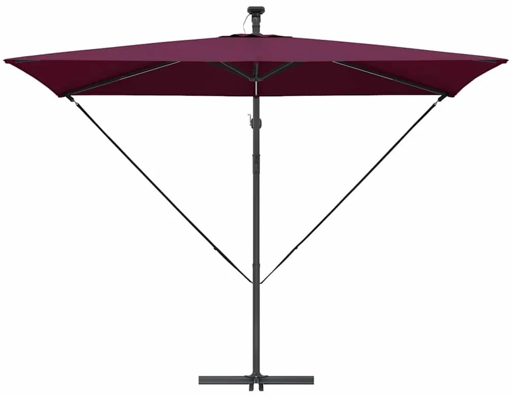 vidaXL Ομπρέλα Cantilever Banana Μπορντό 294 x 200 x 254 εκ.