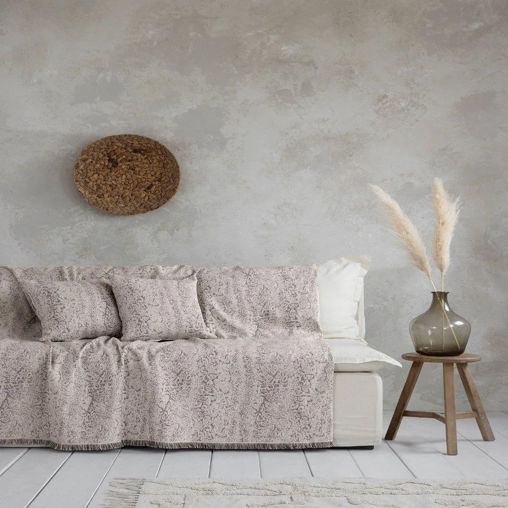 Ριχτάρι Piel Taupe Nima Διθέσιο 180x240cm Cotton-Polyester