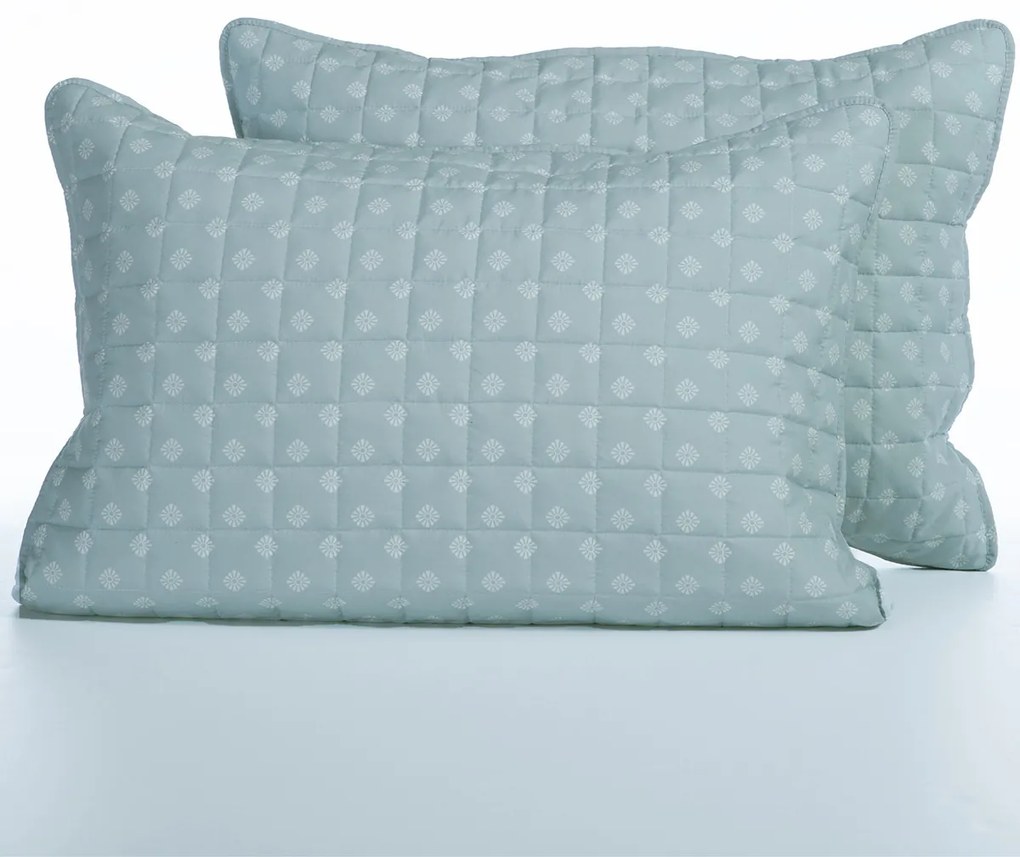 Ζεύγος Μαξιλαροθήκες Καπιτονέ (52x72) Nef-Nef Homeware Smart Keylan Blue