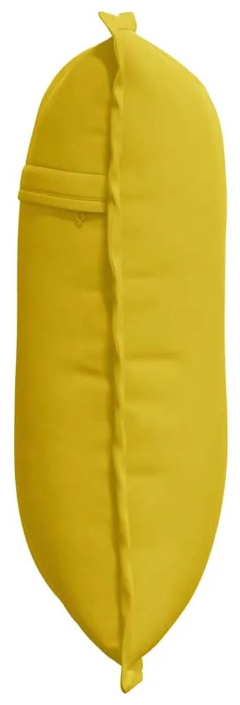 vidaXL Μαξιλάρι Πλάτης Κίτρινο 50 x 45 εκ. Υφασμάτινο Κορντουρά