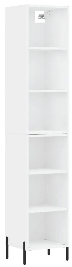 vidaXL Ντουλάπι Λευκό 34,5 x 32,5 x 180 εκ. από Επεξεργασμένο ξύλο