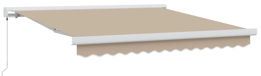 vidaXL Tέντα Χειροκίνητη Ανασυρόμενη Μπεζ 300x250 εκ.