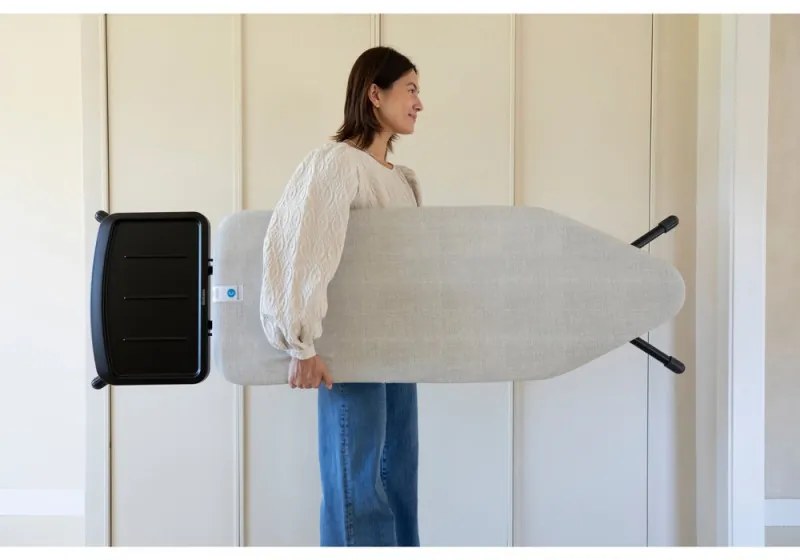 Τραπέζι σιδερώματος Brabantia C 1008896, 124x45 cm, 7 θέσεις ρύθμισης, υποδοχή γεννήτριας ατμού, ανοιχτό γκρι