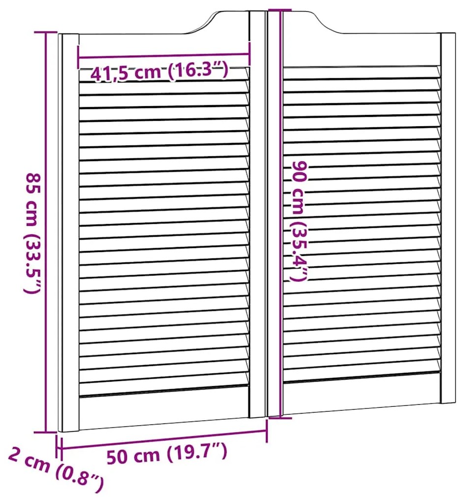 ΑΝΟΙΓΟΜΕΝΕΣ ΠΟΡΤΕΣ LOUVRED DESIGN 2 ΖΕΥΓΩΝ ΛΕΥΚΟ 90X100 CM 4107145