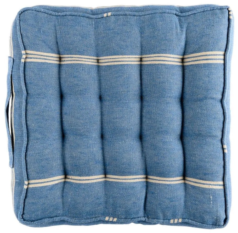 Μαξιλάρι Καρέκλας Katalin Stripe Linen Padded Cushion AC00022 40x40 Blue-White MindTheGap 40Χ40 Foam