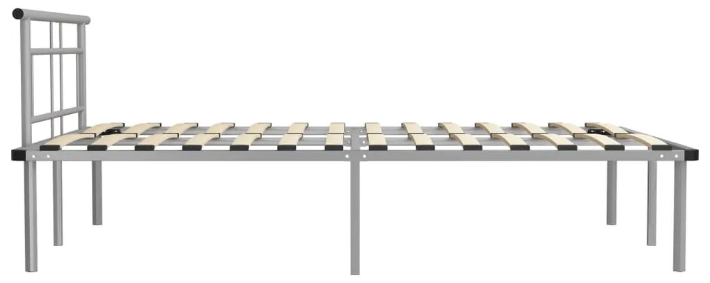 vidaXL Πλαίσιο Κρεβατιού Γκρι 160 x 200 εκ. Μεταλλικό