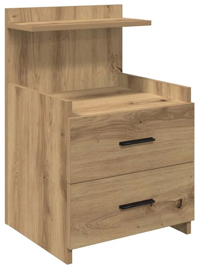 vidaXL Κομοδίνο με 2 Συρτάρια Artisan Oak 40x36,5x62 εκ.