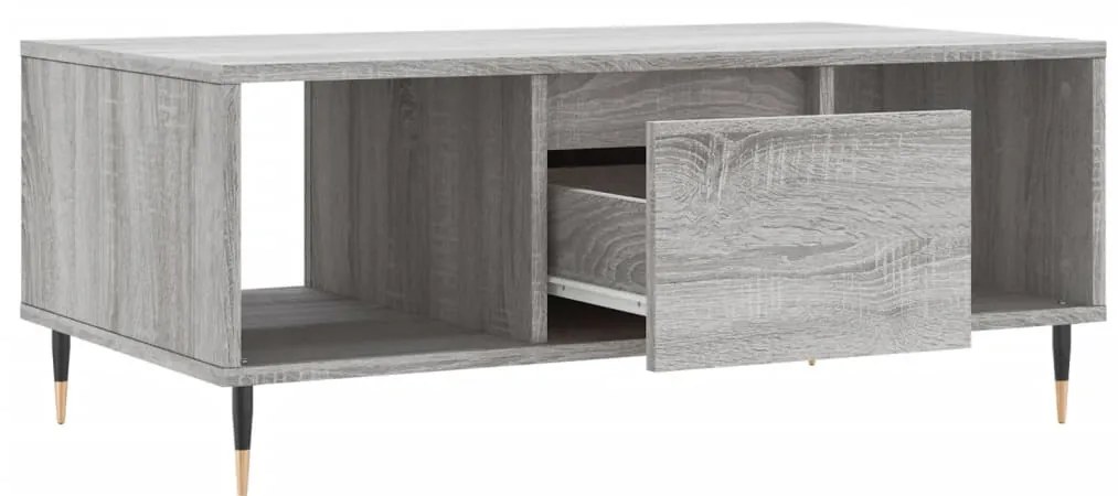 vidaXL Τραπεζάκι Σαλονιού Γκρι Sonoma 90x50x36,5εκ. Επεξεργασμένο Ξύλο