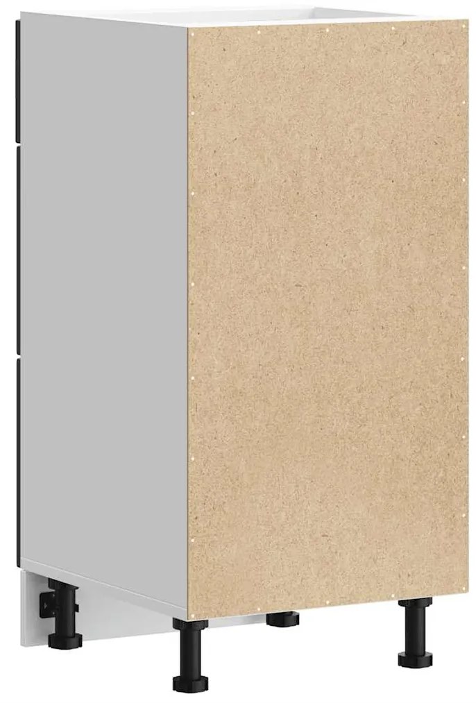 vidaXL Βάση Κουζίνας "Porto" Μαύρο από Μηχανικά Επεξεργασμένο Ξύλο