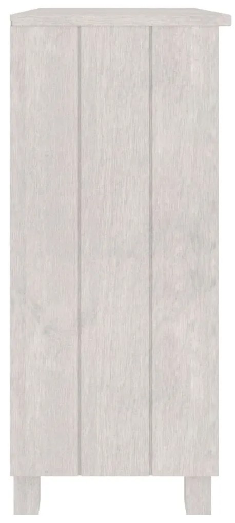 vidaXL Ντουλάπι HAMAR Λευκό 85 x 35 x 80 εκ. από Μασίφ Ξύλο Πεύκου