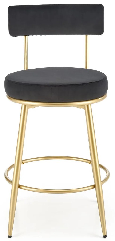 H115 bar stool, black / gold