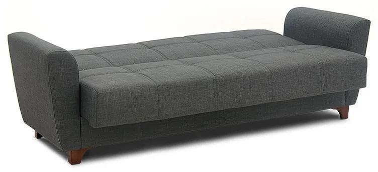 Καναπές - κρεβάτι Jason Megapap τριθέσιος υφασμάτινος με αποθηκευτικό χώρο σε σκούρο γκρι - μαύρο 216x85x91εκ. - Ύφασμα - GP014-0002,4