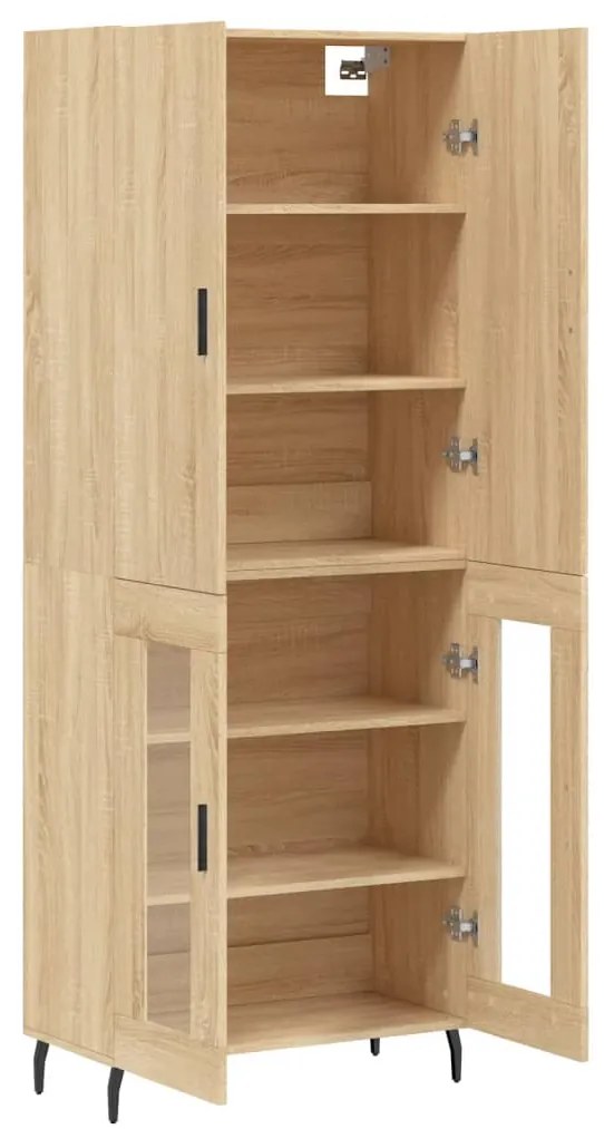 vidaXL Ντουλάπι Sonoma δρυς 69,5 x 34 x 180 εκ. από Επεξεργασμένο Ξύλο