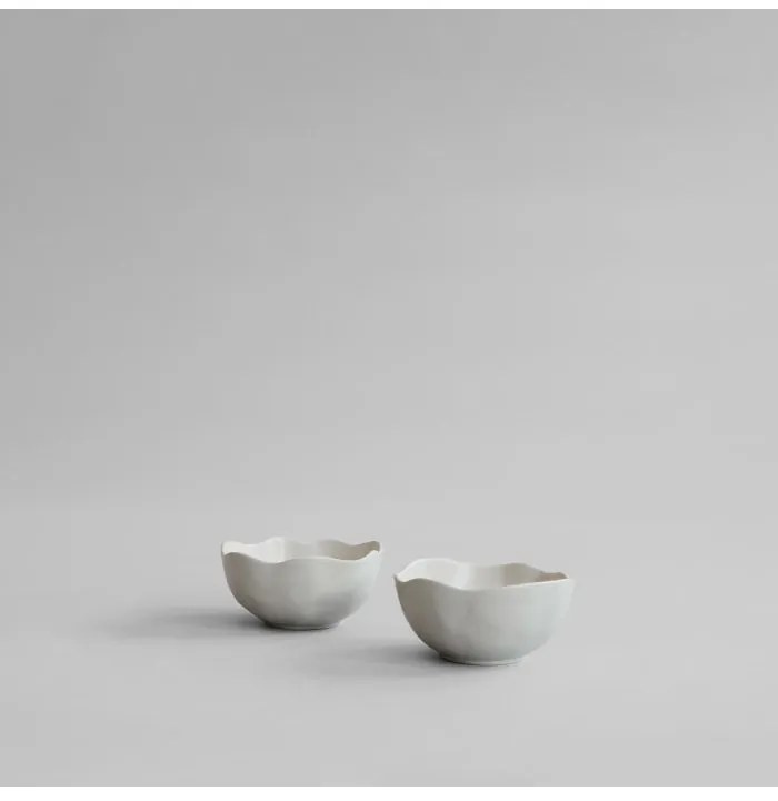 Μπολ Σερβιρίσματος Native Medio Set of Two Κεραμικό Άσπρο Birch H 7,5 cm x W 16,5 cm x L17 cm 101 COPENHAGEN