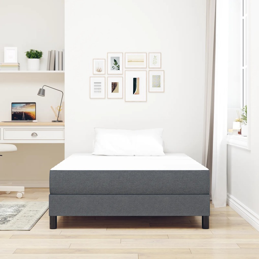 vidaXL Στρώμα με Ελατήρια Pocket Σκούρο Γκρι Μεσαίο 120x200x20 εκ Υφασμά