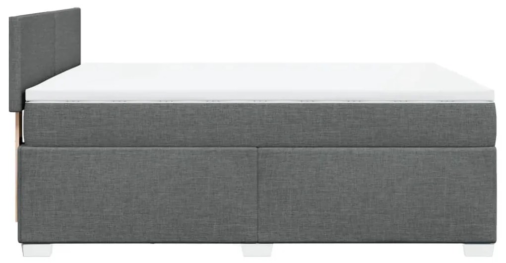 ΚΡΕΒΑΤΙ BOXSPRING ΜΕ ΣΤΡΩΜΑ ΣΚΟΥΡΟ ΓΚΡΙ 140X190 ΕΚ. ΥΦΑΣΜΑΤΙΝΟ 3285877