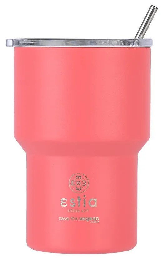 Estia 01-18474 Save The Aegean  Mug Lite Ποτήρι Θερμός 400ml,  Fusion Coral